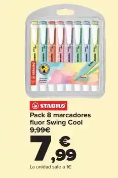 Carrefour Stabilo - pack 8 marcadores fluor swing cool oferta