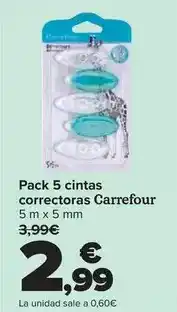Carrefour Carrefour - pack 5 cintas correctoras oferta