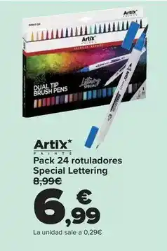 Carrefour Atrix - pack 24 rotuladores special lettering oferta