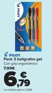Carrefour Pilot - pack 3+1 roller frixion ball oferta