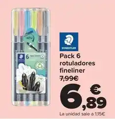 Carrefour Staedtler - pack 6 rotuladores fineliner oferta