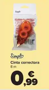 Carrefour Simply - cinta correctora oferta