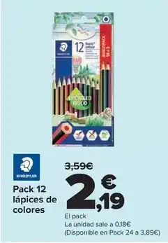 Carrefour Staedtler - pack 12 lápices de colores oferta