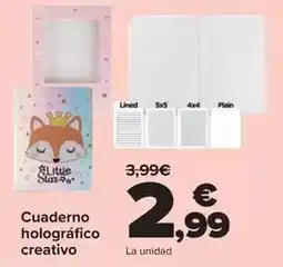 Carrefour Cuaderno holográfico creativo oferta
