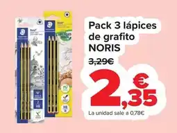 Carrefour Nois - pack 3 lápices de grafito oferta