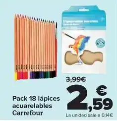 Carrefour Carrefour - pack 18 lápices acuarelables oferta