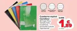Carrefour Carrefour - cuaderno espiral oferta