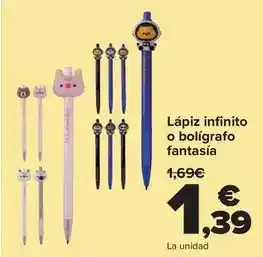 Carrefour Fantasía - lapiz infinito o boligrafo fantasía oferta