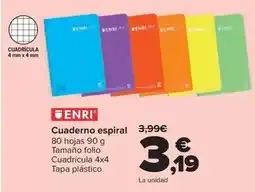 Carrefour Enri - cuaderno espiral oferta