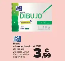 Carrefour Oxford - block microperforado de dibujo oferta