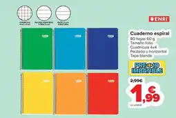 Carrefour Enri - cuaderno espiral oferta