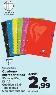 Carrefour Clairefontaine - cuaderno microperforado oferta