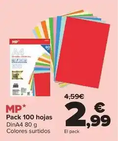 Carrefour Mp - pack 100 hojas oferta
