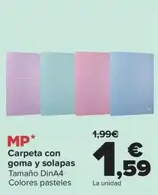 Carrefour Mp - carpeta con goma y solapas oferta