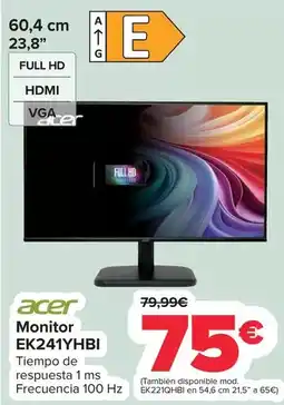 Carrefour Acer - monitor ek2414hbi oferta