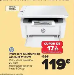 Carrefour Hp - impresora multifuncion laserjet m140w oferta