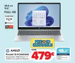 Carrefour Hp - portatil 15-fc0003ns oferta