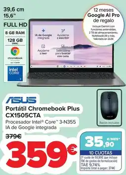Carrefour Asus - portátil chromebook plus cx1505cta oferta
