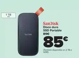Carrefour Sandisk - disco duro ssd portable oferta