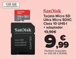 Carrefour Sandisk - tarjeta micro sd ultra micro sdxc class 10 uhs-i + adaptador oferta