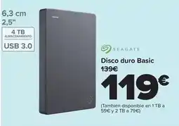 Carrefour Seagate - disco duro basic oferta