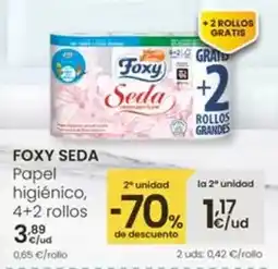 Eroski Foxy - seda papel higienico 4+2 rollos oferta