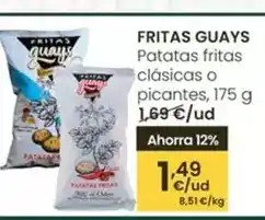 Eroski Guays - patatas fritas clasicas o picantes oferta