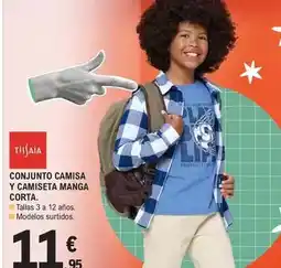 E.Leclerc Tissaia - conjunto camisa y camiseta manga corta oferta