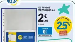 E.Leclerc Eco+ - 100 fundas perforadas a4 oferta