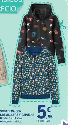 E.Leclerc Sudadera con cremallera y capucha oferta