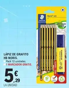 E.Leclerc Staedtler - lapiz de grafito hb noris oferta