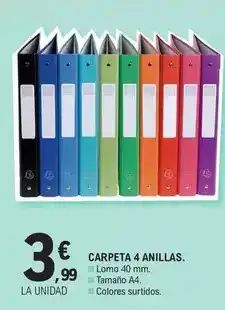 E.Leclerc Carpeta 4 anillas oferta