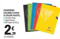 E.Leclerc Cuaderno colores vivos o color pastel oferta