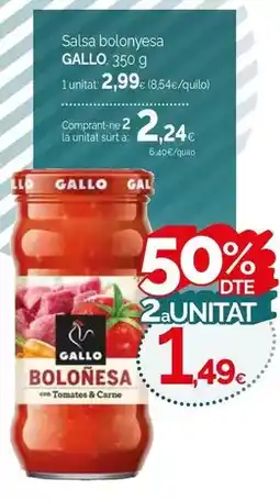 Condis Gallo - salsa bolonyesa oferta