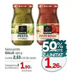 Condis Gallo - salsa pesto oferta