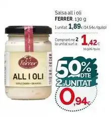 Condis Ferrer - salsa all i oli oferta