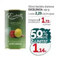Condis Excelencia - olives farcides d'anxova oferta