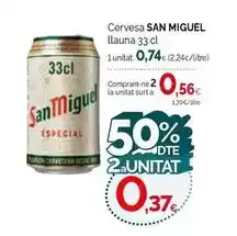 Condis San miguel - cervesa llauna oferta