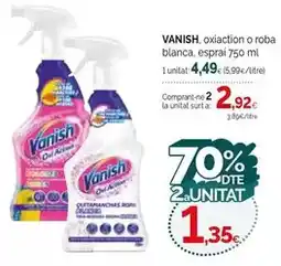 Condis Vanish - oxiaction o roba blanca, esprai oferta