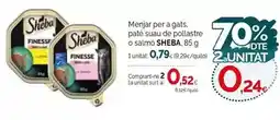 Condis Sheba - menjar per a gats, pate suau de pollastre o salmo oferta