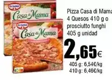 FROIZ Casa di mama - pizza 4 quesos o prosciutto funghi oferta