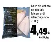 FROIZ Maremundi - gallo sin cabeza eviscerado ultracongelado oferta