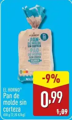 ALDI Horno de oro - pan de molde sin corteza oferta