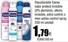 FROIZ Sanex - desodorante natur protect invisible (0% aluminio) oferta