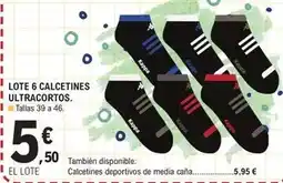 E.Leclerc Kappa - lote 6 calcetines ultracortos oferta