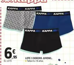 E.Leclerc Kappa - lote 3 boxers juvenil oferta