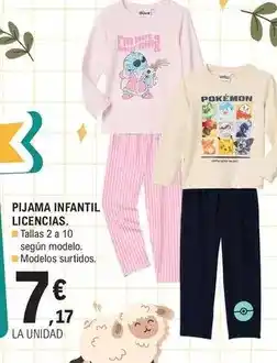 E.Leclerc Pijama infantil licencias oferta