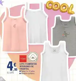 E.Leclerc Tissaia - lote 2 camisetas interiores de tirandes oferta