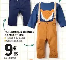 E.Leclerc Pantalon con tirantes o con cinturon oferta