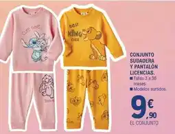 E.Leclerc Conjunto sudadera y pantalon licencias oferta